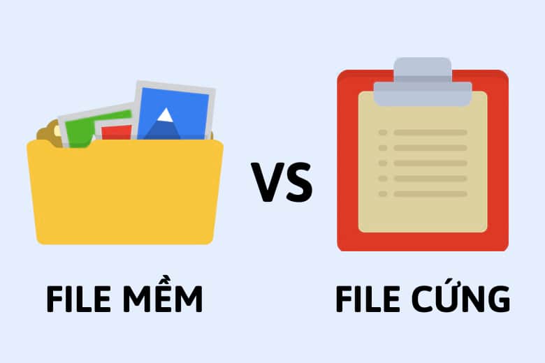 Sự khác nhau của file cứng và file mềm