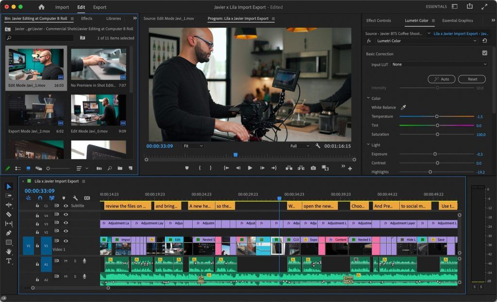 Adobe Premiere Pro là phần mềm hỗ trợ sử dụng file MPEG